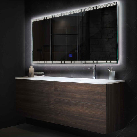 LED Spiegel Rechteckig | Touch-Schalter | Neutralweißes Licht - Reyze Seria Edge Model 3