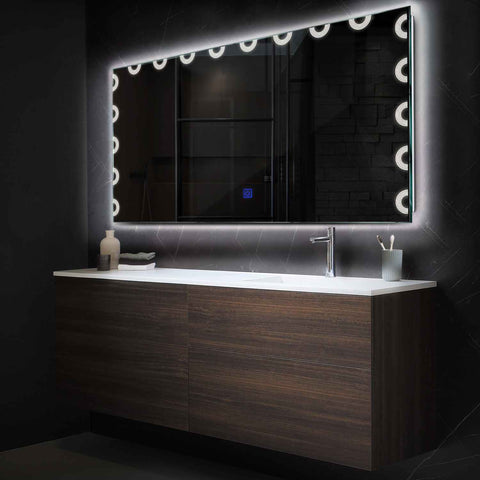 LED Spiegel Rechteckig | Touch-Schalter | Neutralweißes Licht - Reyze Seria Edge Model 4