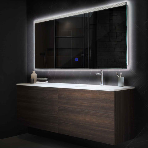 LED Spiegel Rechteckig | Touch-Schalter | Neutralweißes Licht - Reyze Seria Edge Model 5