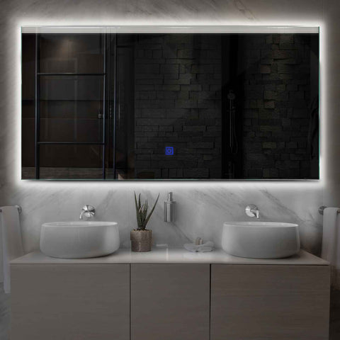 LED Spiegel Rechteckig | Touch-Schalter | Neutralweißes Licht - Reyze Seria Edge Model 5
