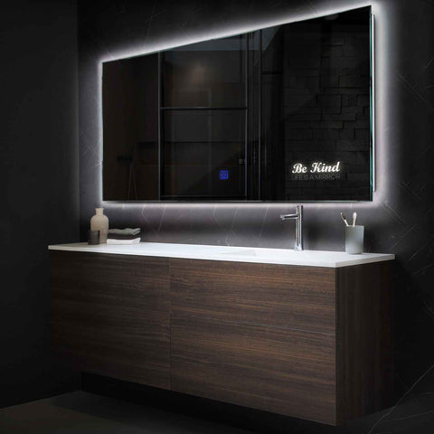 LED Spiegel Rechteckig | Touch-Schalter | Neutralweißes Licht - Reyze Seria Motivated Model 7