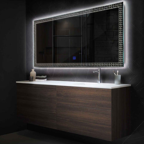 LED Spiegel Rechteckig | Touch-Schalter | Neutralweißes Licht - Reyze Seria Official Model 4