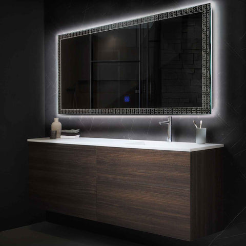 LED Spiegel Rechteckig | Touch-Schalter | Neutralweißes Licht - Reyze Seria Official Model 5