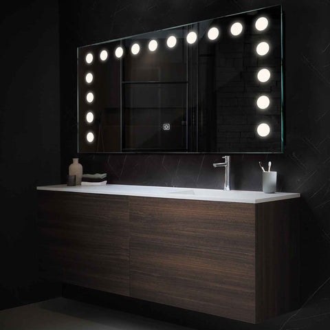 LED Spiegel Rechteckig | Touch-Schalter | Neutralweißes Licht - Reyze Seria Salono Model 6