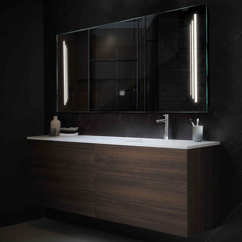 LED Spiegel Rechteckig | Touch-Schalter | Neutralweißes Licht - Reyze Seria Salono Model 8