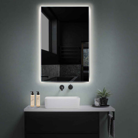 LED Spiegel Vertikal | Wandschalter-Steuerung | Neutralweißes Licht - Reyze Seria Ambient Model 1