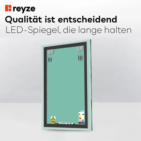 LED Spiegel Vertikal | Wandschalter-Steuerung | Warmweißes Licht - Reyze Seria Edge Model 1