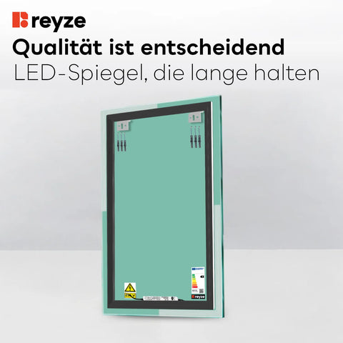 LED Spiegel Vertikal | Wandschalter-Steuerung | Warmweißes Licht - Reyze Seria Edge Model 2