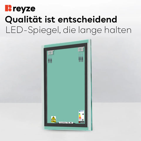 LED Spiegel Vertikal | Wandschalter-Steuerung | Warmweißes Licht - Reyze Seria Edge Model 7