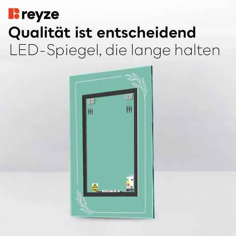 LED Spiegel Vertikal | Wandschalter-Steuerung | Warmweißes Licht - Reyze Seria Good Vibes Model 1