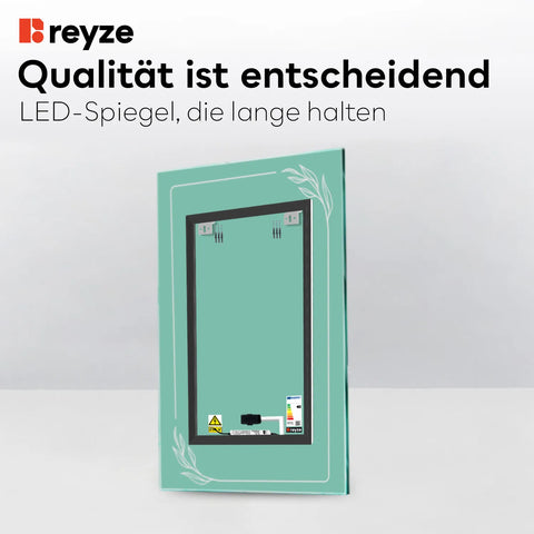 LED Spiegel Vertikal | Touch-Schalter | Neutralweißes Licht - Reyze Seria Good Vibes Model 1