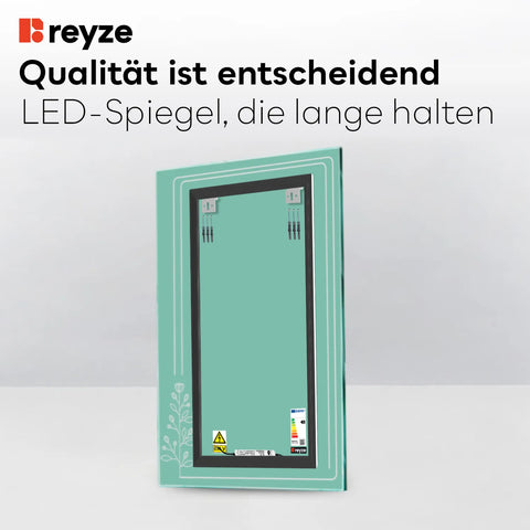 LED Spiegel Vertikal | Wandschalter-Steuerung | Kaltweißes Licht - Reyze Seria Good Vibes Model 3