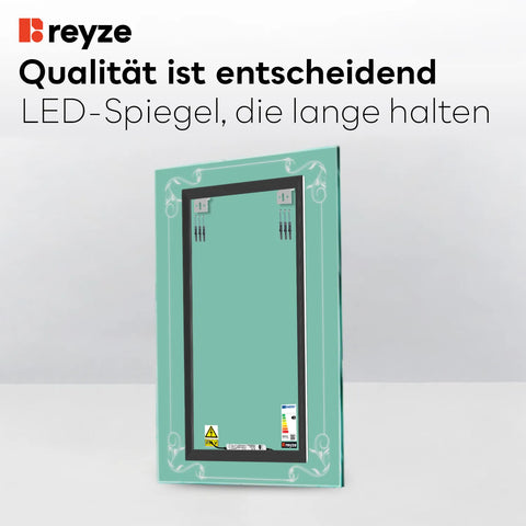 LED Spiegel Vertikal | Wandschalter-Steuerung | Warmweißes Licht - Reyze Seria Good Vibes Model 5
