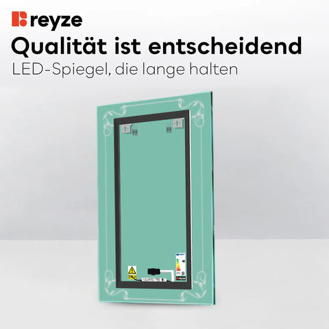 LED Spiegel Vertikal | Touch-Schalter | Neutralweißes Licht - Reyze Seria Good Vibes Model 5