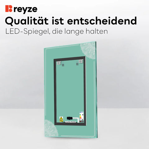 LED Spiegel Vertikal | Touch-Schalter | Neutralweißes Licht - Reyze Seria Good Vibes Model 7