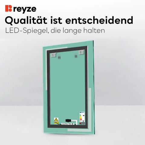 LED Spiegel Vertikal | Touch-Schalter | Neutralweißes Licht - Reyze Seria Minimal Model 2
