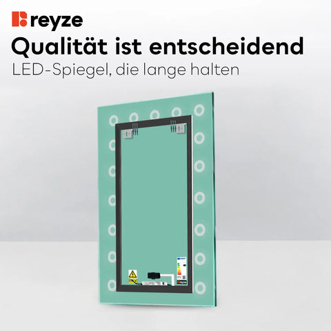 LED Spiegel Vertikal | Touch-Schalter | Neutralweißes Licht - Reyze Seria Minimal Model 4