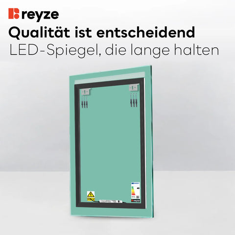 LED Spiegel Vertikal | Wandschalter-Steuerung | Warmweißes Licht - Reyze Seria Minimal Model 5