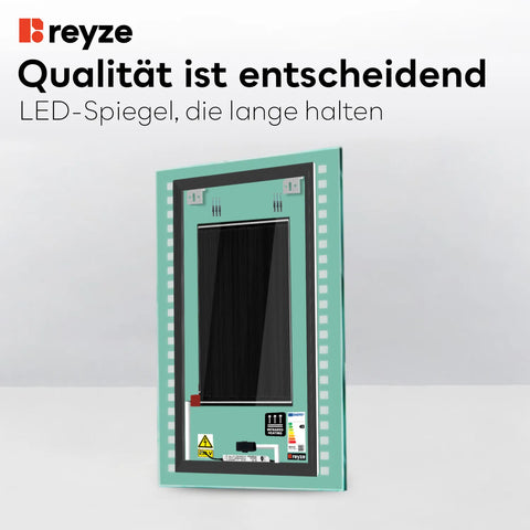 LED Spiegel Vertikal | Touch-Schalter | Anti-Beschlag-Funktion | Neutralweißes Licht - Reyze Seria Minimal Model 6