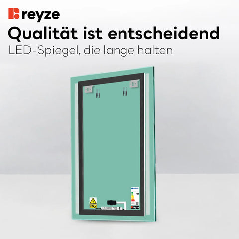 LED Spiegel Vertikal | Touch-Schalter | Neutralweißes Licht - Reyze Seria Minimal Model 7