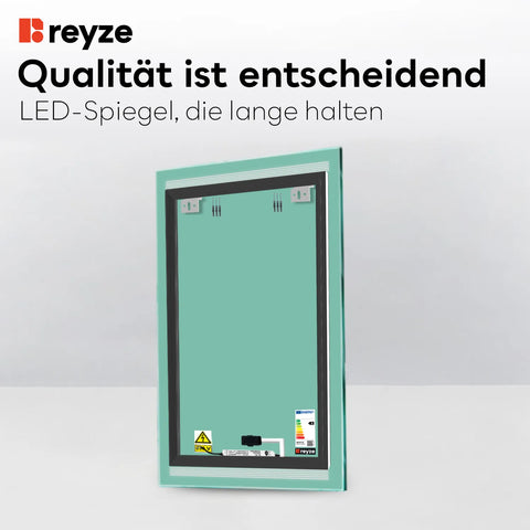 LED Spiegel Vertikal | Touch-Schalter | Neutralweißes Licht - Reyze Seria Minimal Model 8