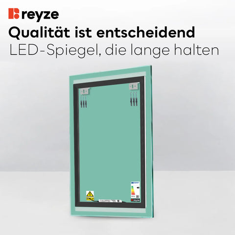 LED Spiegel Vertikal | Wandschalter-Steuerung | Neutralweißes Licht - Reyze Seria Minimal Model 8