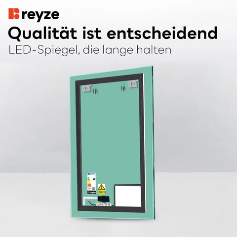 LED Spiegel Vertikal | Touch-Schalter | Warmweißes Licht - Reyze Seria Motivated Model 4