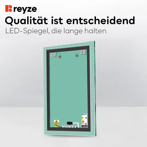 LED Spiegel Vertikal | Touch-Schalter | Neutralweißes Licht - Reyze Seria Official Model 2
