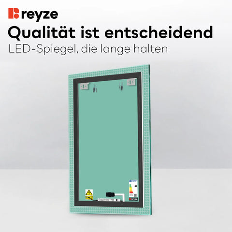 LED Spiegel Vertikal | Touch-Schalter | Neutralweißes Licht - Reyze Seria Official Model 3
