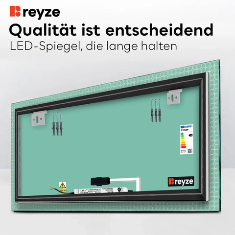 LED Spiegel Rechteckig | Touch-Schalter | Neutralweißes Licht - Reyze Seria Official Model 4