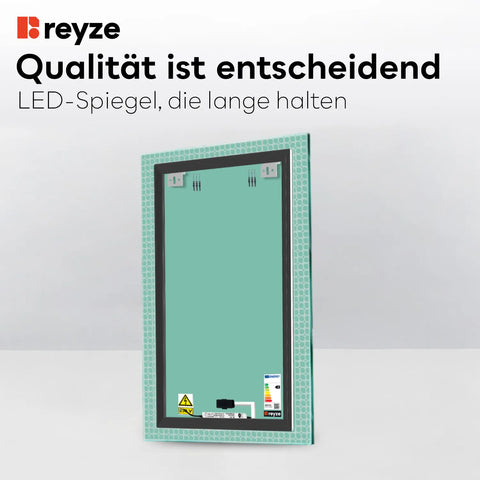 LED Spiegel Vertikal | Touch-Schalter | Neutralweißes Licht - Reyze Seria Official Model 4