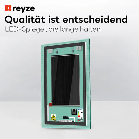 LED Spiegel Vertikal | Touch-Schalter | Anti-Beschlag-Funktion | Neutralweißes Licht - Reyze Seria Official Model 5