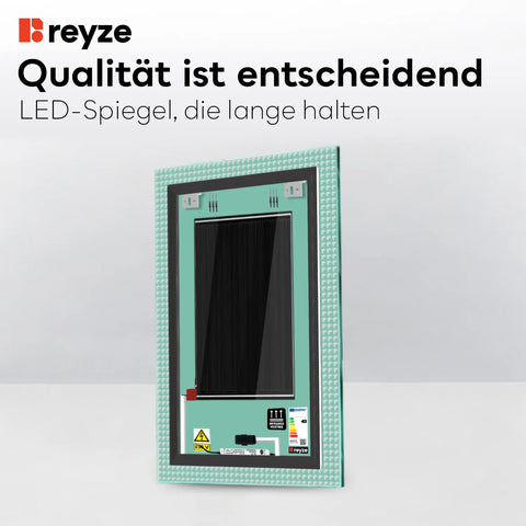 LED Spiegel Vertikal | Touch-Schalter | Anti-Beschlag-Funktion | Einstellbare Farbtemperatur - Reyze Seria Official Model 6