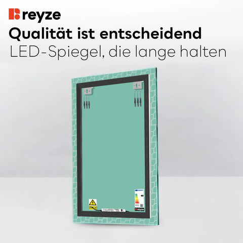 LED Spiegel Vertikal | Wandschalter-Steuerung | Kaltweißes Licht - Reyze Seria Official Model 7