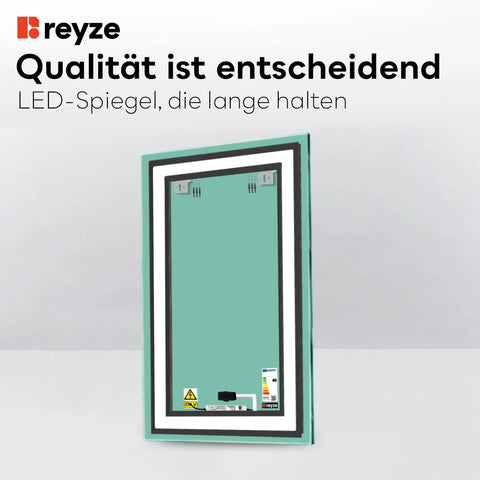 LED Spiegel Vertikal | Touch-Schalter | Neutralweißes Licht - Reyze Seria Salono Model 1