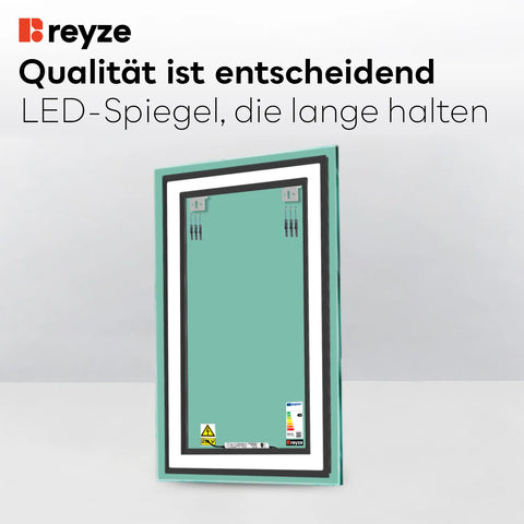 LED Spiegel Vertikal | Wandschalter-Steuerung | Warmweißes Licht - Reyze Seria Salono Model 3