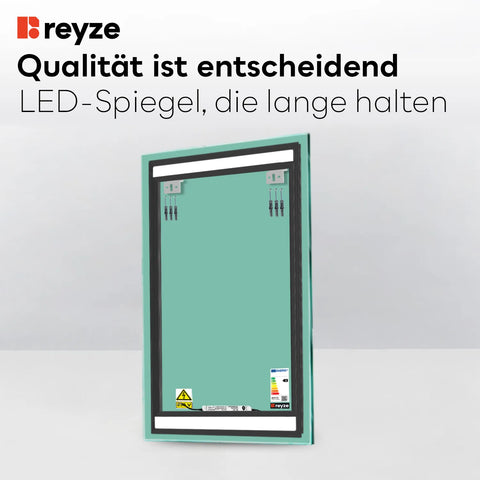 LED Spiegel Vertikal | Wandschalter-Steuerung | Neutralweißes Licht - Reyze Seria Salono Model 4