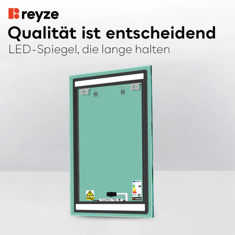 LED Spiegel Vertikal | Touch-Schalter | Neutralweißes Licht - Reyze Seria Salono Model 4