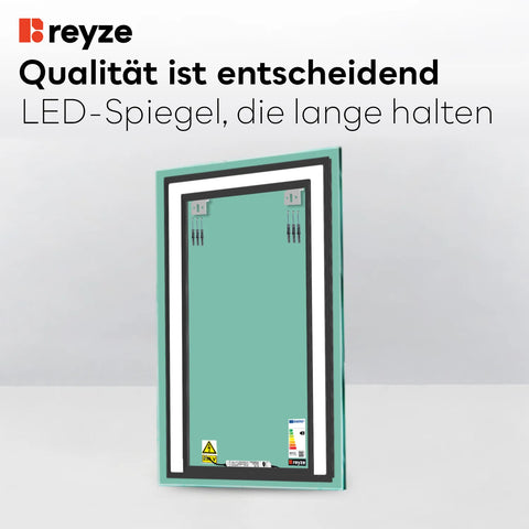 LED Spiegel Vertikal | Wandschalter-Steuerung | Kaltweißes Licht - Reyze Seria Salono Model 6