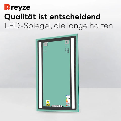 LED Spiegel Vertikal | Wandschalter-Steuerung | Neutralweißes Licht - Reyze Seria Salono Model 8