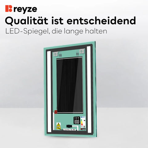 LED Spiegel Vertikal | Touch-Schalter | Anti-Beschlag-Funktion | Kaltweißes Licht - Reyze Seria Salono Model 8
