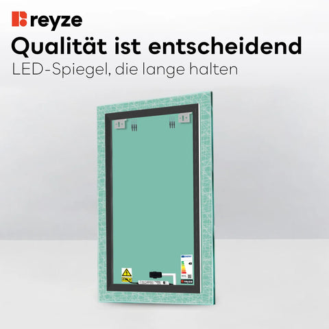 LED Spiegel Vertikal | Touch-Schalter | Kaltweißes Licht - Reyze Seria Simetria Model 1