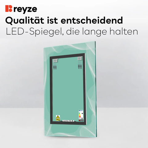 LED Spiegel Vertikal | Wandschalter-Steuerung | Neutralweißes Licht - Reyze Seria Simetria Model 3