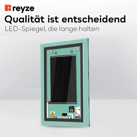 LED Spiegel Vertikal | Touch-Schalter | Anti-Beschlag-Funktion | Einstellbare Farbtemperatur - Reyze Seria Simetria Model 6