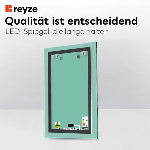 LED Spiegel Vertikal | Touch-Schalter | Warmweißes Licht - Reyze Seria Simetria Model 6