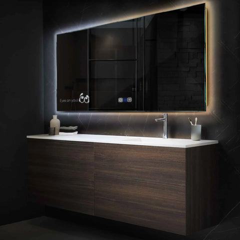 LED Spiegel Rechteckig | Touch-Schalter | Anti-Beschlag-Funktion | Einstellbare Farbtemperatur - Reyze Seria Motivated Model 8