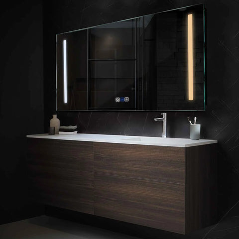 LED Spiegel Rechteckig | Touch-Schalter | Anti-Beschlag-Funktion | Einstellbare Farbtemperatur - Reyze Seria Salono Model 5