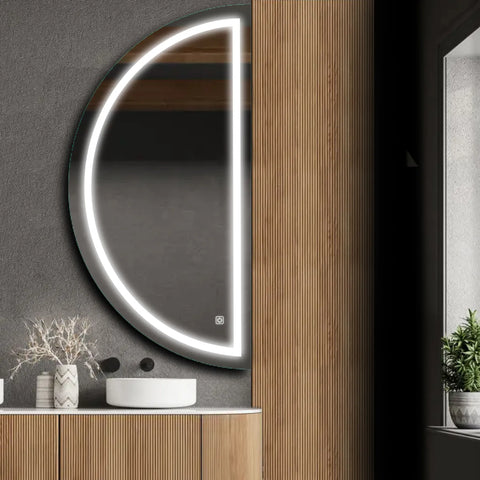 LED Spiegel Halbmond | Touch-Schalter | Kaltweißes Licht - Reyze Seria Salono Model 1 - Rechte Seite
