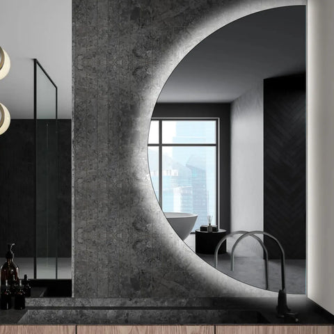 LED Spiegel Halbmond | Wandschalter-Steuerung | Kaltweißes Licht - Reyze Seria Ambient Model 1 - Rechte Seite